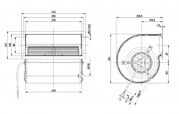 Центробежный вентилятор ebmpapst D2E160AB0121