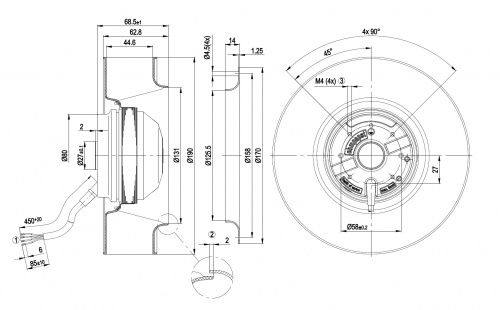 Центробежный вентилятор ebmpapst R2E190AO8422