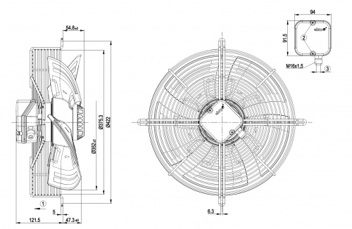 Осевой вентилятор ebmpapst S4E350AN1943