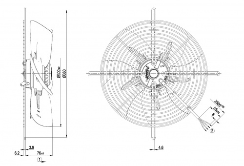 Осевой вентилятор ebmpapst S4E300BR2643