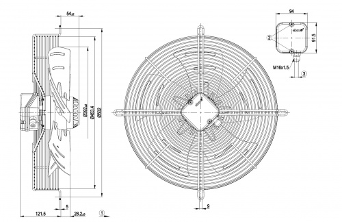 Осевой вентилятор ebmpapst S4E400AQ1258
