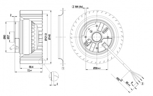 Центробежный вентилятор ebmpapst R2E140AE7705