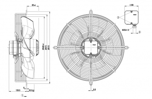 Осевой вентилятор ebmpapst S4D450AO1402