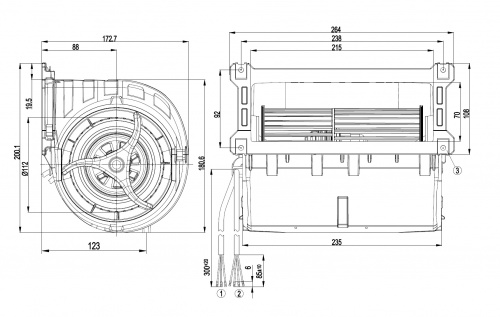 Центробежный вентилятор ebmpapst D3G133LU0101