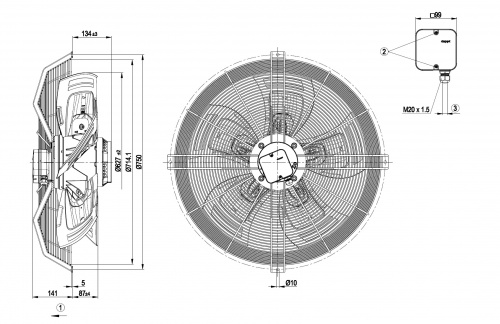 Осевой вентилятор ebmpapst S4D630AD0101