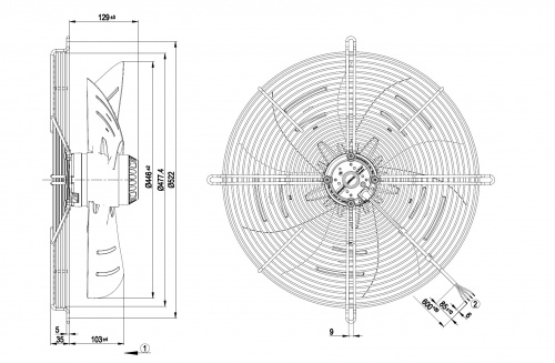 Осевой вентилятор ebmpapst S4E450BP0101