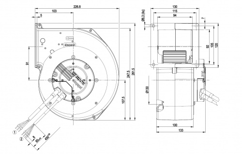 Центробежный вентилятор ebmpapst G3G160AD5201