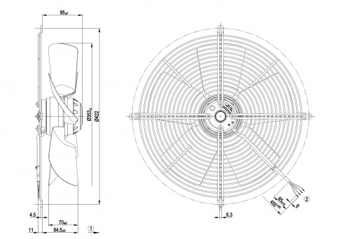 Осевой вентилятор ebmpapst S4E350BA0602