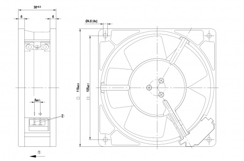 Осевой вентилятор ebmpapst W2G107AD0302