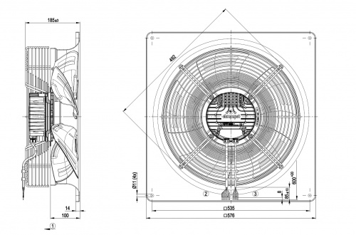 Осевой вентилятор ebmpapst W3G450FL07M1