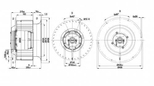 Центробежный вентилятор ebmpapst R6D400CM0501