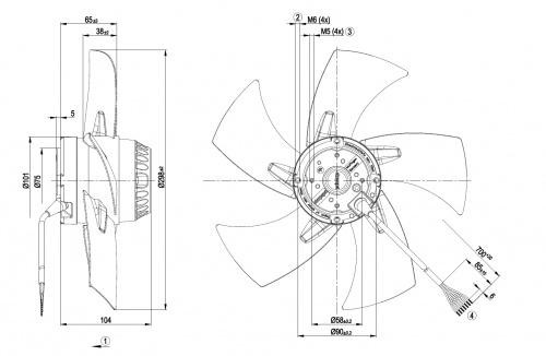 Осевой вентилятор ebmpapst A2D300AP0219