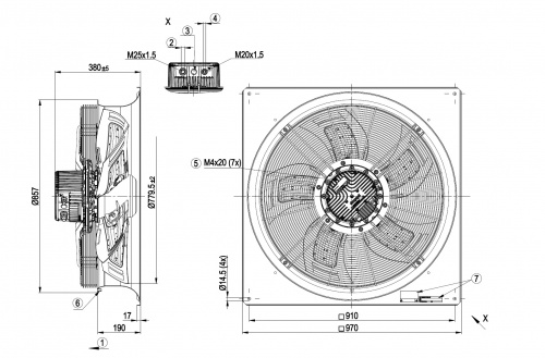 Осевой вентилятор ebmpapst W3G800GV0191
