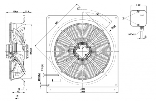 Осевой вентилятор ebmpapst W4D500GM0301