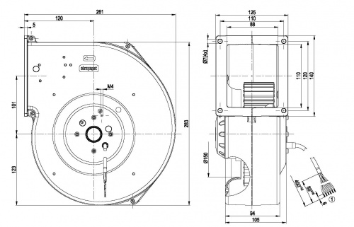Центробежный вентилятор ebmpapst G2D180AE0201