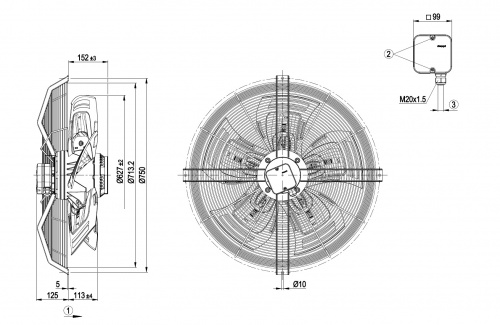 Осевой вентилятор ebmpapst S4D630BF0304