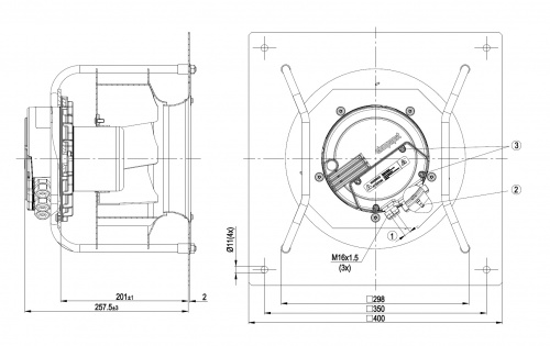 Центробежный вентилятор ebmpapst K3G250AV29B4