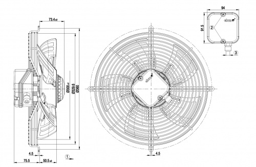 Осевой вентилятор ebmpapst S4E300BS7240
