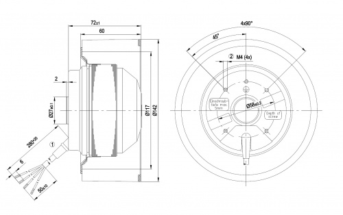Центробежный вентилятор ebmpapst R2E140AF4818
