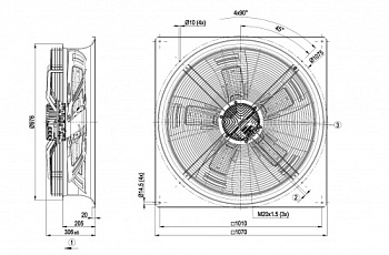 Осевой вентилятор ebmpapst W3G910GU2201