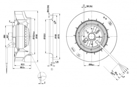 Центробежный вентилятор ebmpapst R2E190RA2647