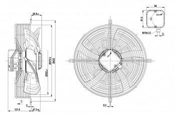 Осевой вентилятор ebmpapst S4E350AN1943