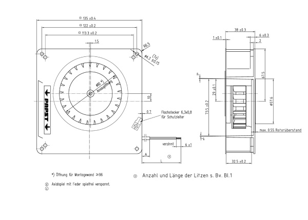 Вентилятор компактный ebmpapst RG 90-18/00