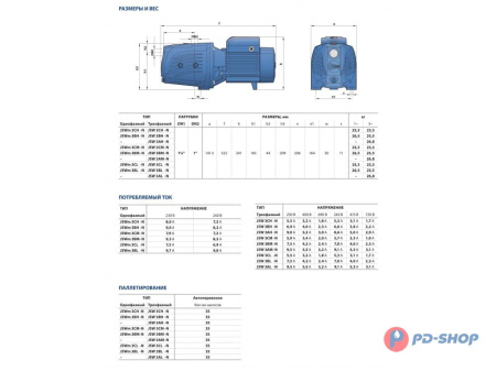 Насос самовсасывающий Pedrollo JSWm 3BL