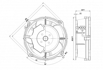 Осевой вентилятор ebmpapst W2E208BA2001