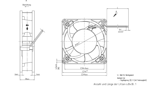 Вентилятор компактный ebmpapst DV 4118 N