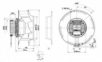 Центробежный вентилятор ebmpapst R3G355RJ7501