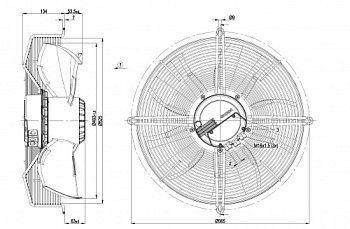 Осевой вентилятор ebmpapst S3G500AE3301