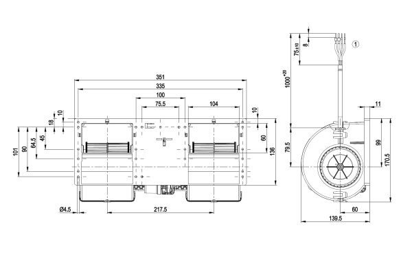 Центробежный вентилятор ebmpapst K3G097AS8282