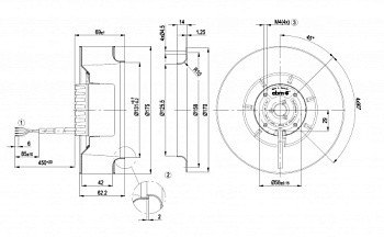 Центробежный вентилятор ebmpapst R1G175AB6302