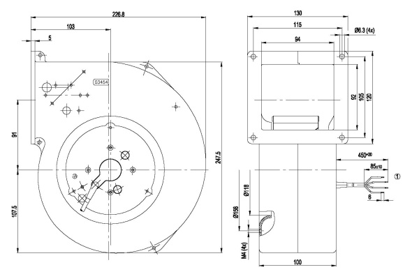Центробежный вентилятор ebmpapst G2E140AI2801