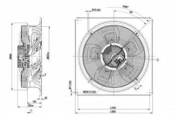 Осевой вентилятор ebmpapst W3G630GU2301