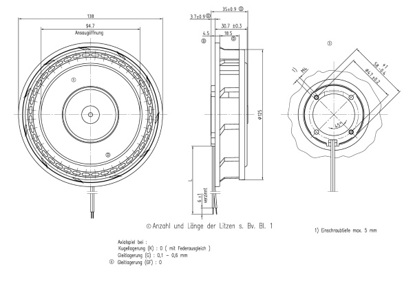Вентилятор компактный ebmpapst RER 125-19/18 N