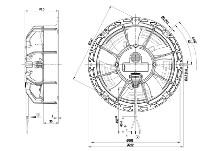 Осевой вентилятор ebmpapst W1G172EC9101