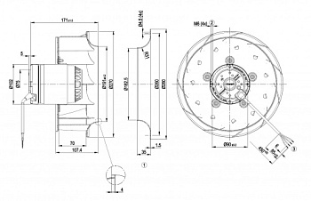 Центробежный вентилятор ebmpapst R2E270AA0105