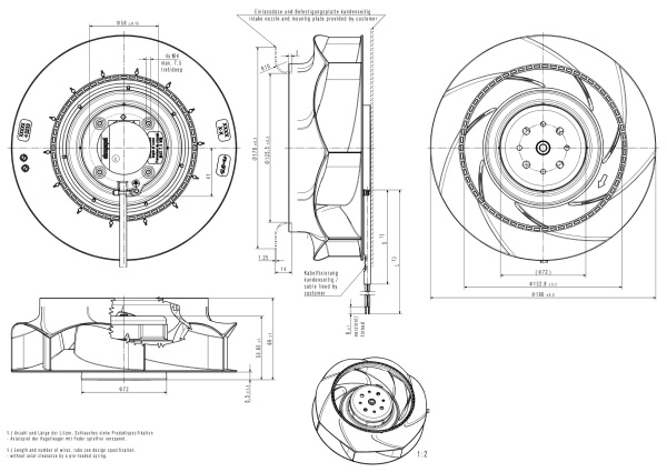 Вентилятор компактный ebmpapst RER 190-39/18/2 TDO