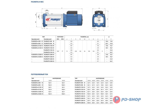 Насосная станция Pedrollo PLURIJETm 4/130X 24cl