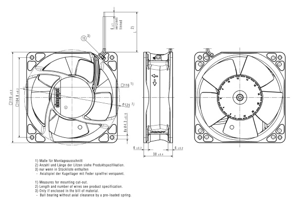 Вентилятор компактный ebmpapst 4118 N/2 H4PU