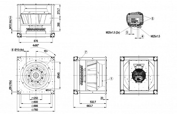 Центробежный вентилятор ebmpapst K3G630PV0401