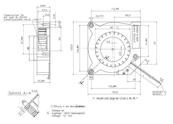 Вентилятор компактный ebmpapst RL 90-18/14 NG