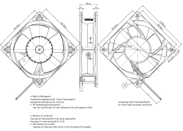 Вентилятор компактный ebmpapst 4112 N/2 HR