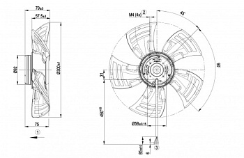 Осевой вентилятор ebmpapst A1G300AC1954