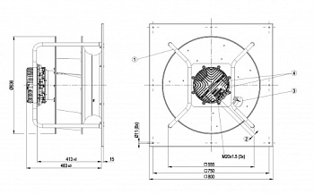 Центробежный вентилятор ebmpapst K3G560AP3268