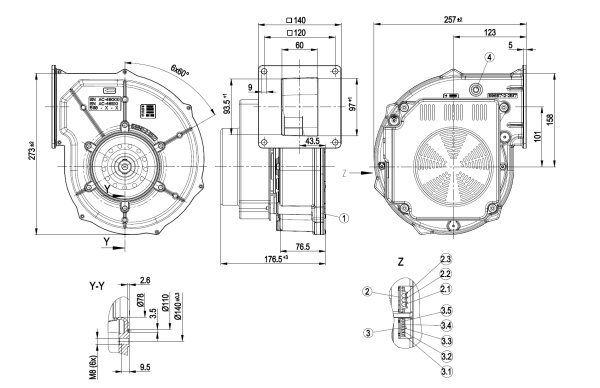 Центробежный вентилятор ebmpapst G1G170AB3103