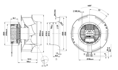 Центробежный вентилятор ebmpapst R3G310RS05J1