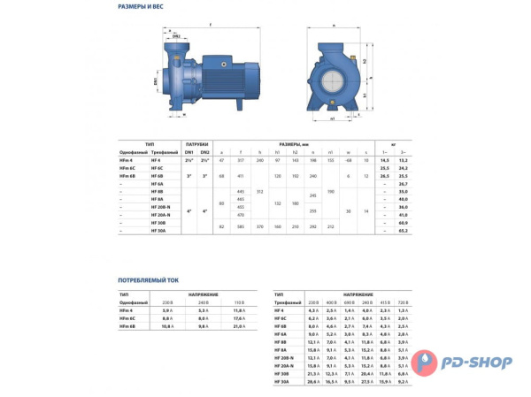 Насос центробежный Pedrollo HF 20A